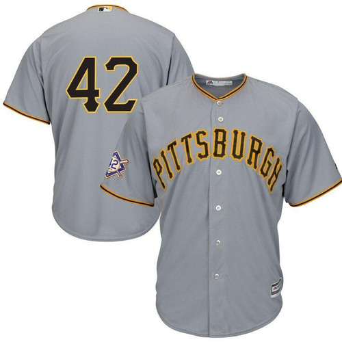 Pittsburgh Pirates Majestic 2019 Jackie Robinson Day Official Cool Base Jersey Gray 2019