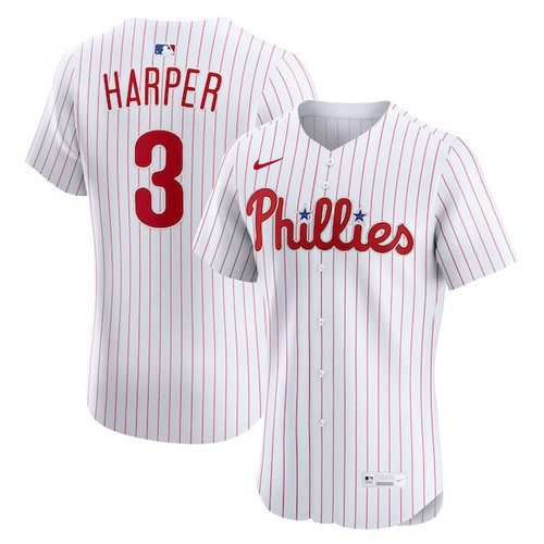 Men's Philadelphia Phillies Bryce Harper Nike White Home Elite Jersey