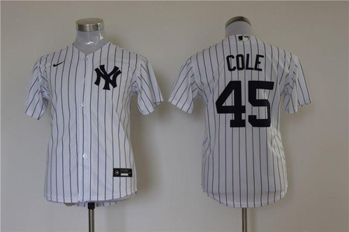 New York Yankees Gerrit Cole #45 2020 MLB White Jersey