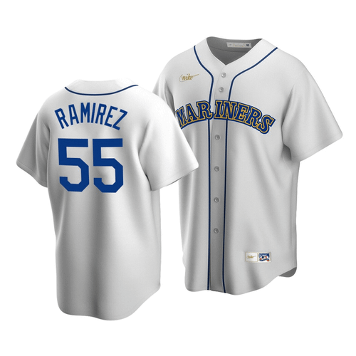 Men'S Seattle Mariners Yohan Ramirez #55 Cooperstown Collection White Home Jersey
