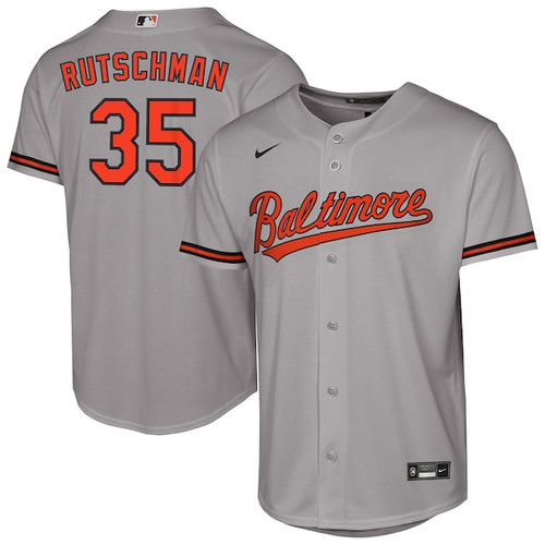 Youth Baltimore Orioles Adley Rutschman Nike Gray Road Replica Jersey