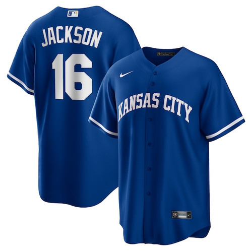 Men's Kansas City Royals Bo Jackson Nike Rush Blue Alternate 2 Replica Jersey