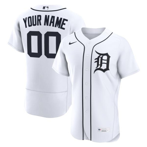 Men's Detroit Tigers Nike White Home  Custom Jersey