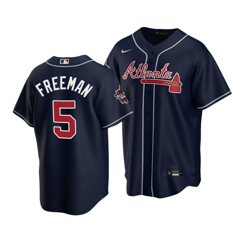 Atlanta Braves Freddie Freeman #5 2021 Mlb All-Star Game Patch Jersey Navy