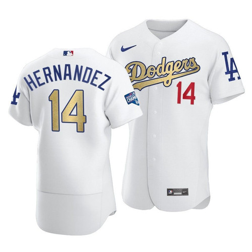 Los Angeles Dodgers Enrique Hernandez #14 2021 Gold Program Jersey