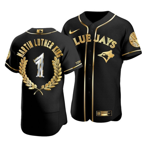 Toronto Blue Jays Martin Luther King Black Special Golden Edition Jersey