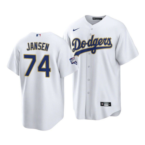 Los Angeles Dodgers Kenley Jansen #74 2021 Gold Program Jersey
