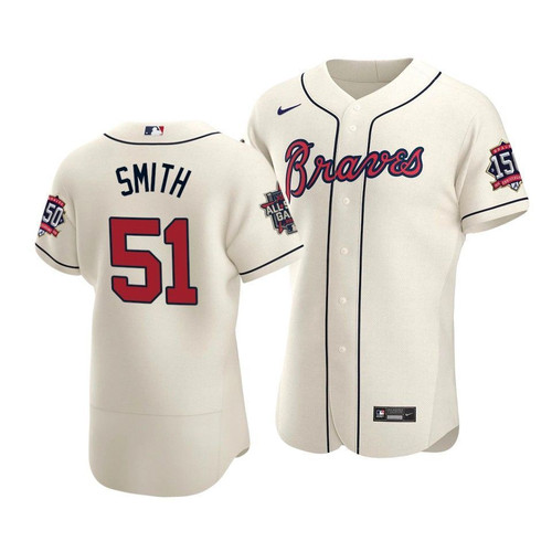 Atlanta Braves Will Smith #51 2021 Mlb All-Star Game Patch Alternate Jersey Cream