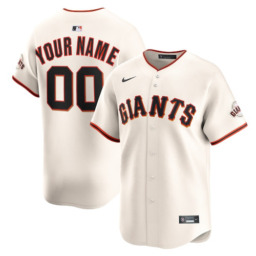 Men's San Francisco Giants Nike Cream Home Limited Custom Jersey