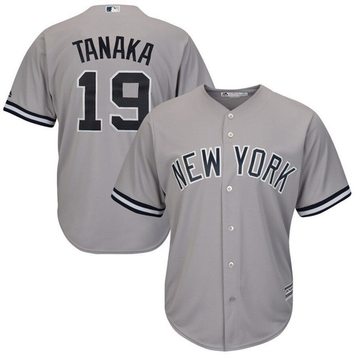 New York Yankees Majestic Official Cool Base Player Jersey Gray 2019