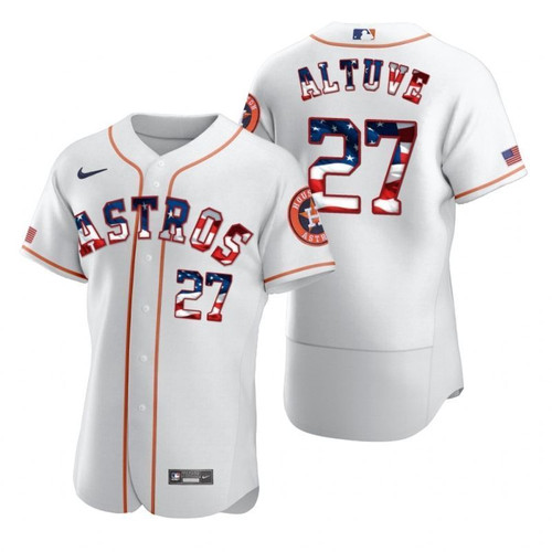 Houston Astros Jose Altuve #27 2020 Mlb White Jersey