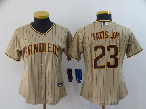 San Diego Padres Fernando Tatis Jr #23 2020 Mlb Light Brown Womens Jersey