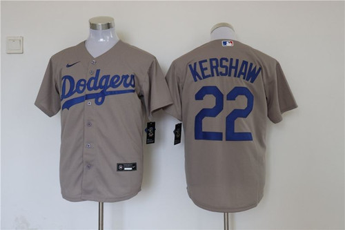 Los Angeles Dodgers Clayton Kershaw #22 2020 Mlb Grey Jersey