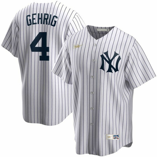 New York Yankees Lou Gehrig #4 2020 Mlb White Jersey Model A27337