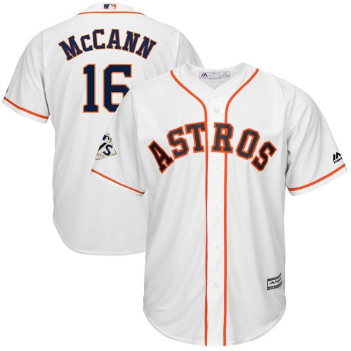 Brian Mccann Houston Astros Majestic World Series Bound Cool Base Player Jersey White 2019