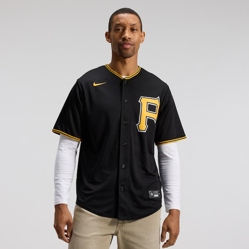 Men's Pittsburgh Pirates Nike Black Alternate Replica Team Jersey