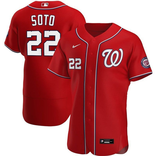 Juan Soto #22 Washington Nationals 2020 Mlb Red Jersey