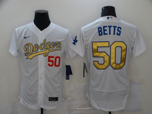 Los Angeles Dodgers Mookie Betts #50 2020 Mlb White Jersey