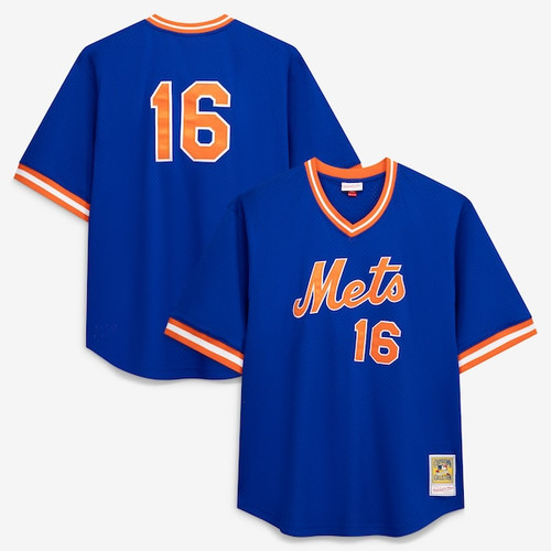 Men's New York Mets Dwight Gooden Profile Royal Big & Tall Cooperstown Collection Mesh Batting Practice Jersey
