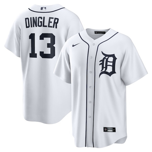 Men's Detroit Tigers Dillon Dingler Nike White Home Replica Jersey