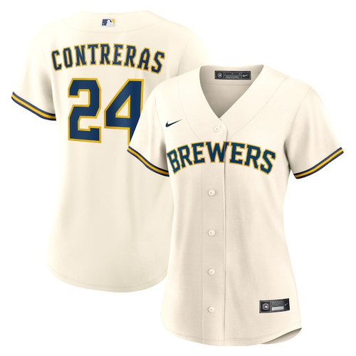 Women's Milwaukee Brewers William Contreras Nike Cream Home Replica Jersey