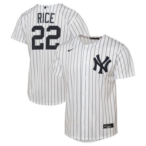 Youth New York Yankees Ben Rice Nike White Home Replica Jersey
