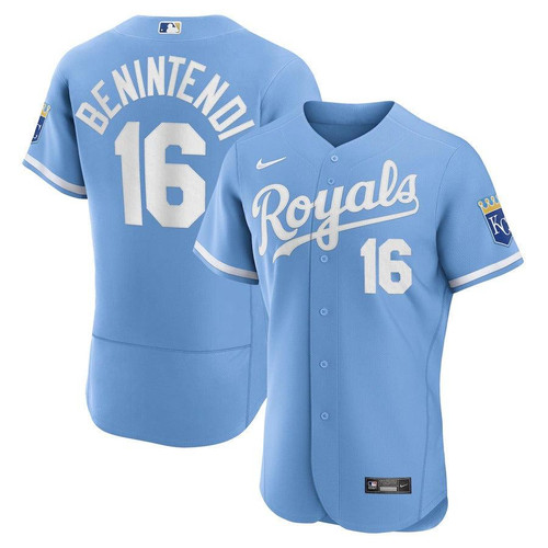 Mens Kansas City Royals Andrew Benintendi Nike Replica Replica Light Blue 2022 Alternate  Player Jersey