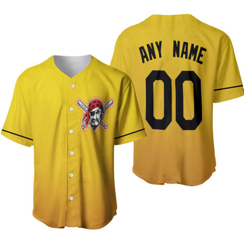Personalized Pittsburgh Pirates 00 Anyname Throwback Mlb Yellow Jersey Inspired Style Gift For Pittsburgh Pirates Fans Baseball Jersey - MLB