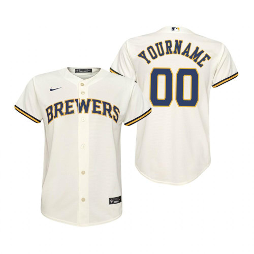 Milwaukee Brewers Custom Name Number 2020 Home Cream Jersey Gift For Brewers Fans