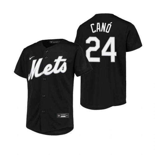 New York Mets #24 Robinson Cano 2020 Alternate Black Jersey Gift For Mets Fans