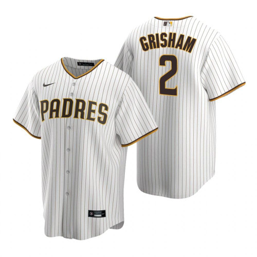 Mens San Diego Padres #2 Trent Grisham 2020 Home White Jersey Gift For Padres Fans