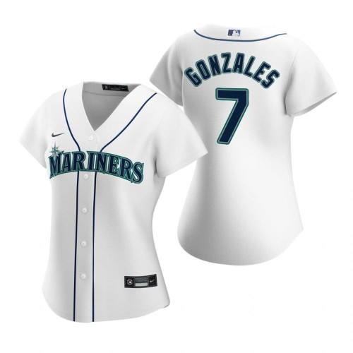 Womens Seattle Mariners #7 Marco Gonzales 2020 White Jersey Gift For Mariners Fans