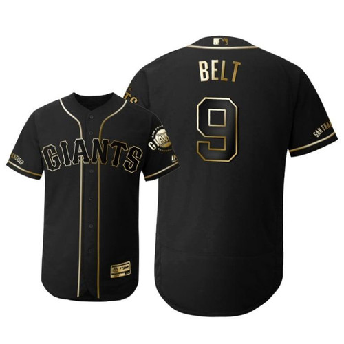 San Francisco Giants #9 Brandon Belt Mlb 2019 Golden Edition Black Jersey Gift For Giants Fans