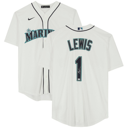 Kyle Lewis Seattle Mariners Fanatics  Autographed White Nike Replica Replica Replica Jersey