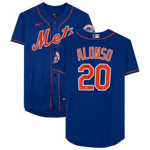 Pete Alonso New York Mets Fanatics  Autographed Nike Replica Replica  Jersey with "Polar Bear" Inscription - Blue