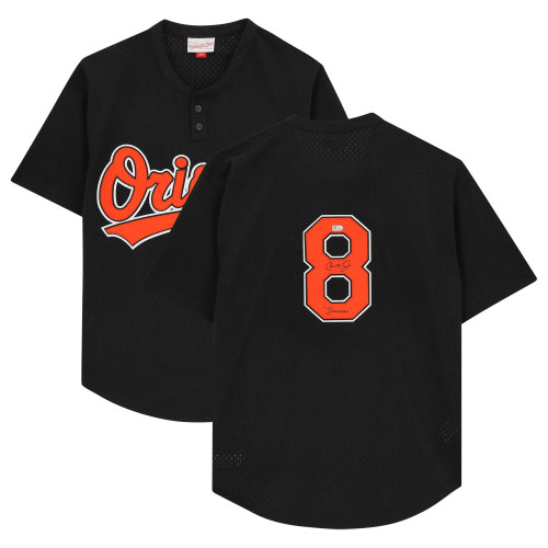 Cal Ripken Jr. Baltimore Orioles Fanatics  Autographed Mitchell & Ness Replica Jersey with "Ironman" Inscription - Black
