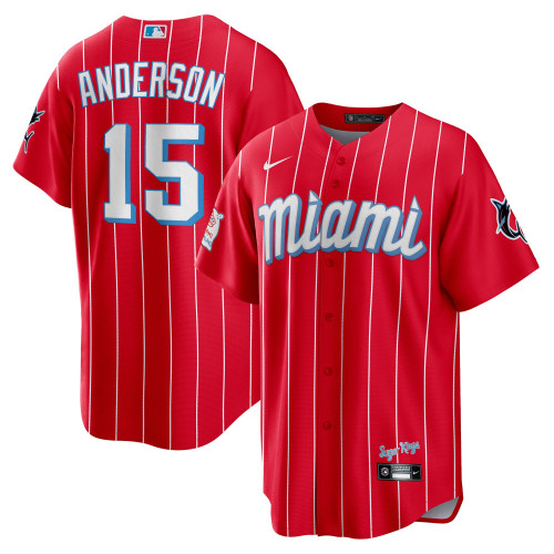 Brian Anderson Miami Marlins Nike Replica Replica City Connect Replica Player Jersey - Red
