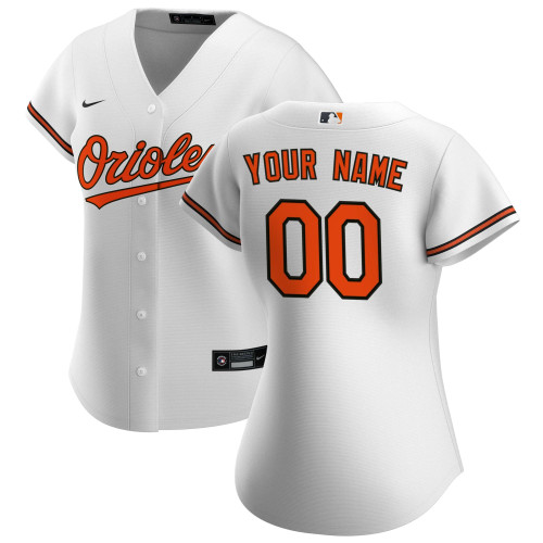 Baltimore Orioles Nike Replica Replica Women's Home Replica Custom Jersey - White