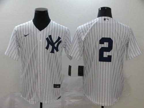 New York Yankees Derek Jeter #2 2020 Mlb White Jersey