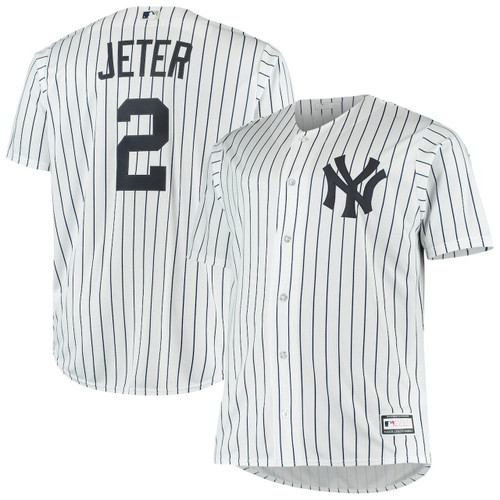 MenS New York Yankees Derek Jeter White Big & Tall Player Baseball Jersey Mlb Baseball Jersey198