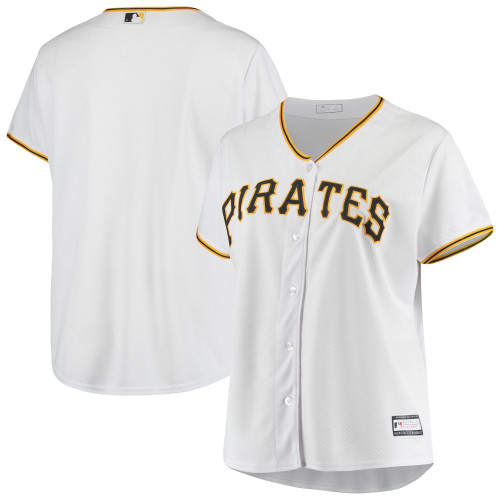 WomenS White Pittsburgh Pirates Plus Size Home Replica Team Jersey