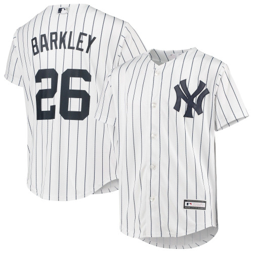 Saquon Barkley White New York Yankees Mlb X Nfl Replica Player Jersey