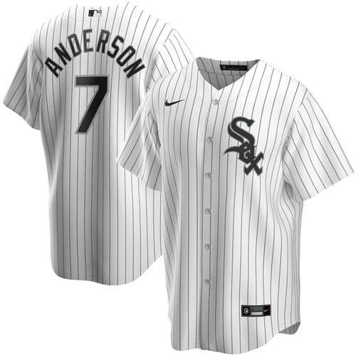 MenS Chicago White Sox Tim Anderson White/Black Home Player Baseball Jersey Mlb Baseball Jersey137
