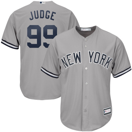 MenS Aaron Judge Gray New York Yankees Big & Tall Replica Player Jersey