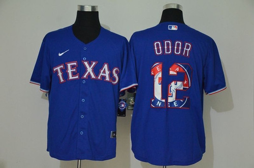 Texas Rangers Rougned Odor 12 2021 Mlb Blue Jersey Jersey