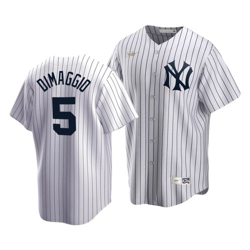 MenS New York Yankees Joe Dimaggio #5 Cooperstown Collection White Home Jersey