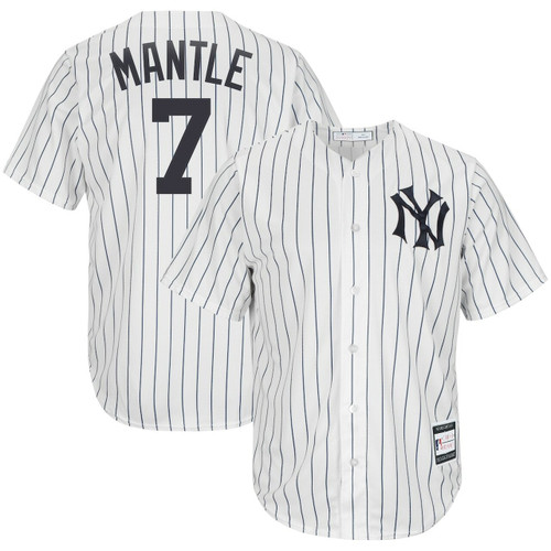 MenS New York Yankees Mickey Mantle White/Navy Home Cooperstown Collection Player Baseball Jersey Mlb Baseball Jersey474