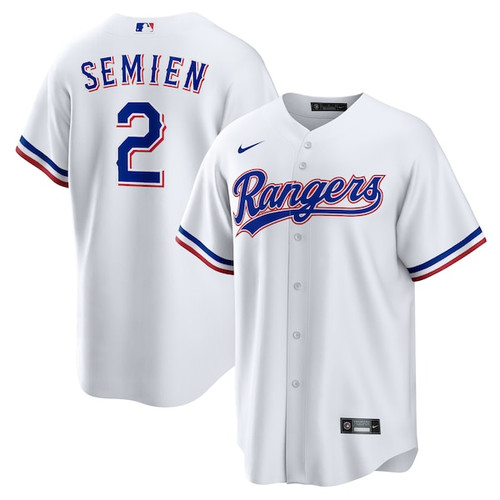 Youth Texas Rangers Marcus Semien Nike White Home Replica Player Jersey