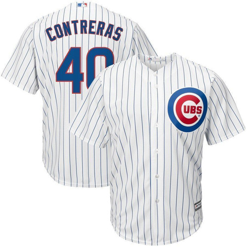Willson Contreras Chicago Cubs Majestic Official Cool Base Player Jersey Jersey White 2021