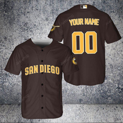 Personalized MLB San Diego Padres Custom Name And Number Baseball Tee Jersey Shirt